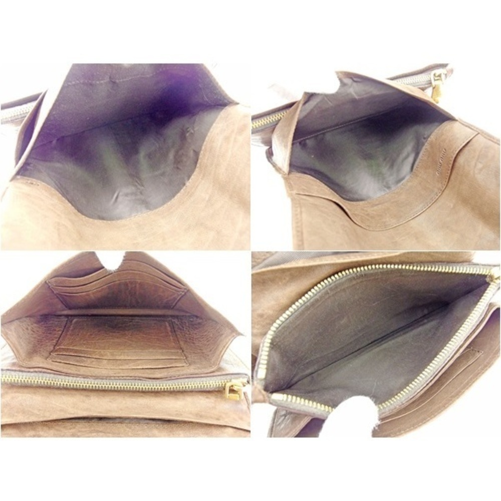 Miu Miu Long Wallet Studded Brown L1401s - image 6